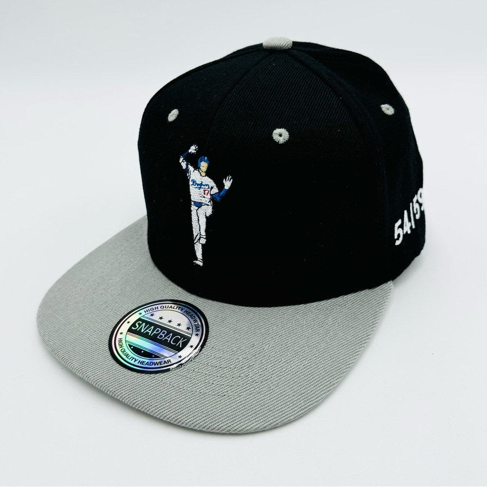 NEW LA Dodgers Shohei Ohtani MLB Baseball 50/50. Club SnapBack Hat Black Grey